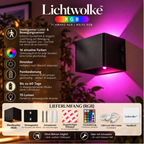 Lichtwolke™ | Luxus Wandleuchte ohne Bohren